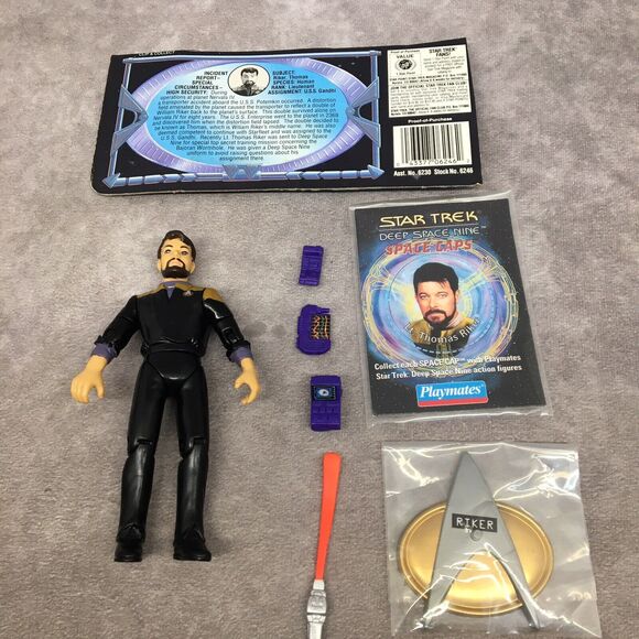 2 STAR TREK Deep Space Nine Playmates Loose Figures-Lt. Riker, Vedek Bareil - Picture 2 of 14